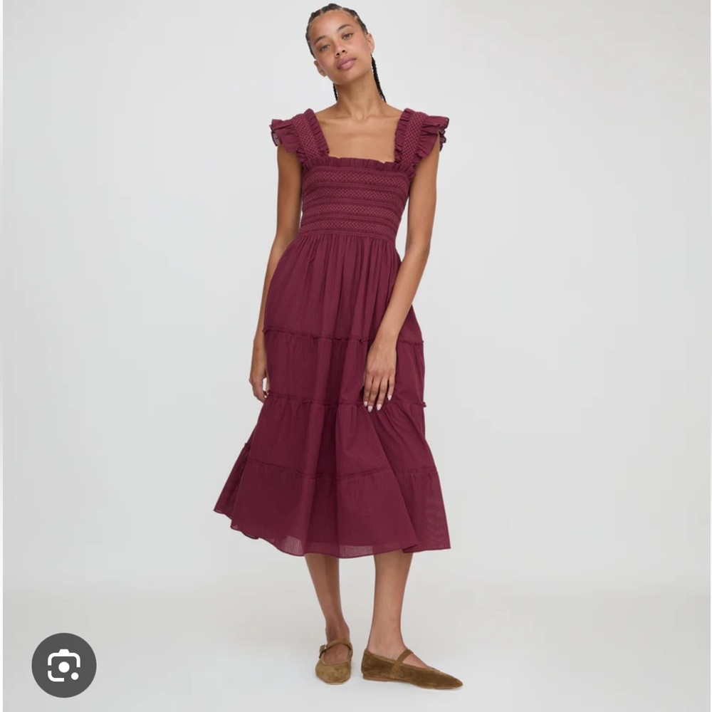 Hill House Burgundy Shadow Stripe Ellie Nap Dress